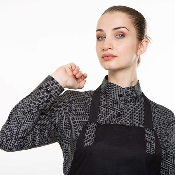 Women's Non-IRING Apron with Leopard Inserts