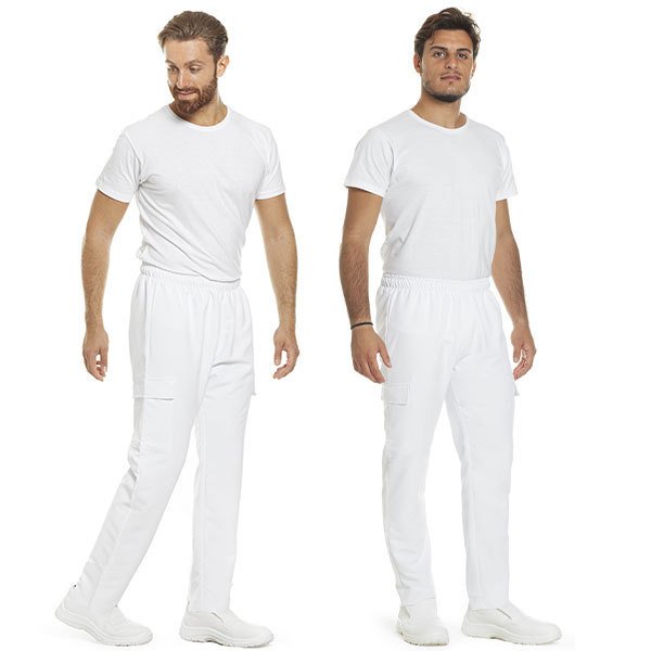 Men's trousers in wash-resistant fabric